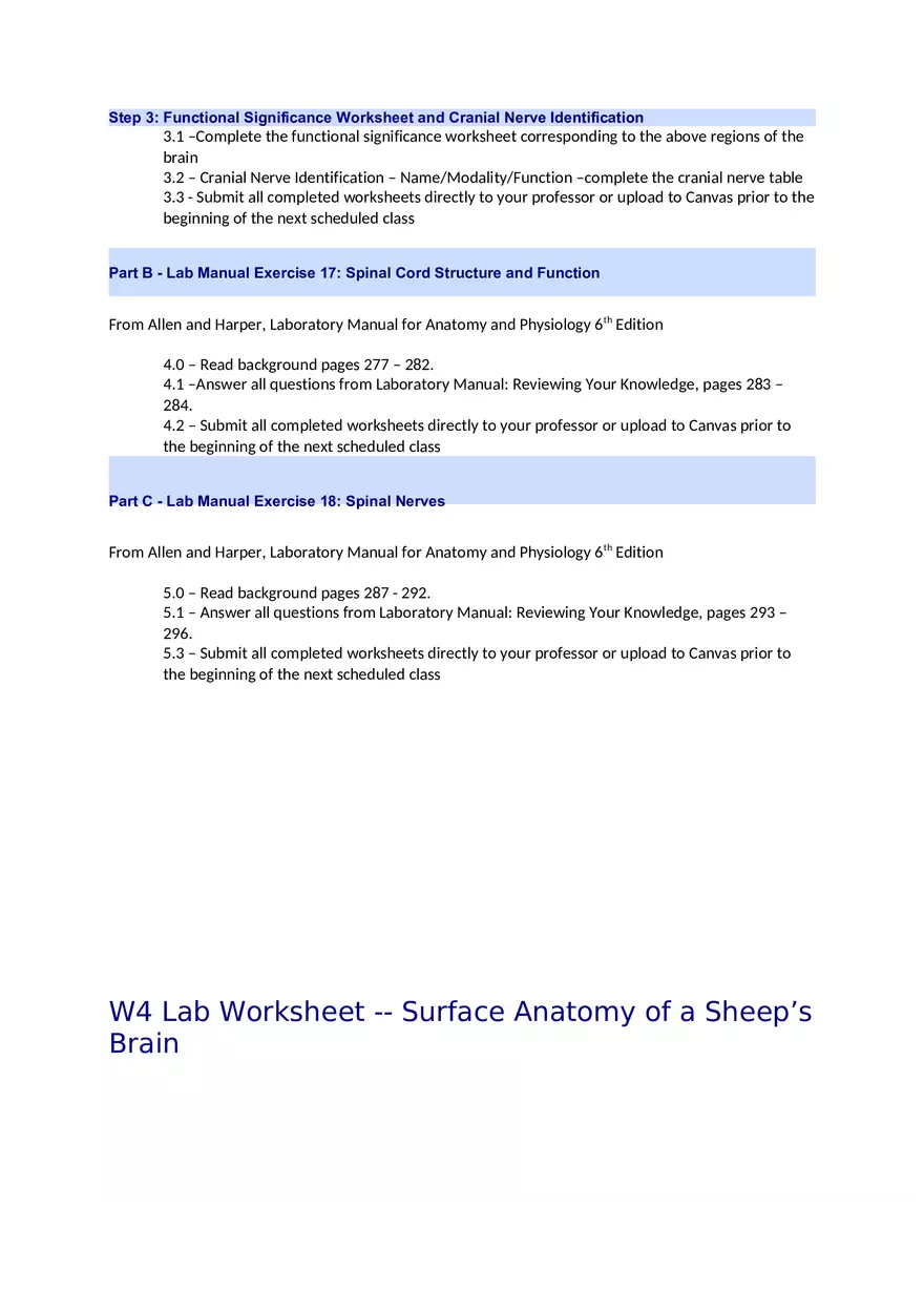 CNS Lab – Spinal Cord and Brain Features - Page 2