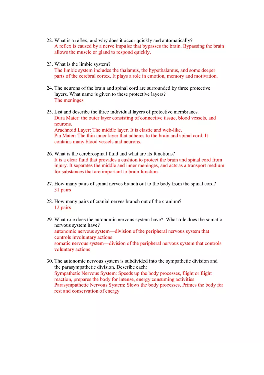 Nervous System Study Guide - Page 4