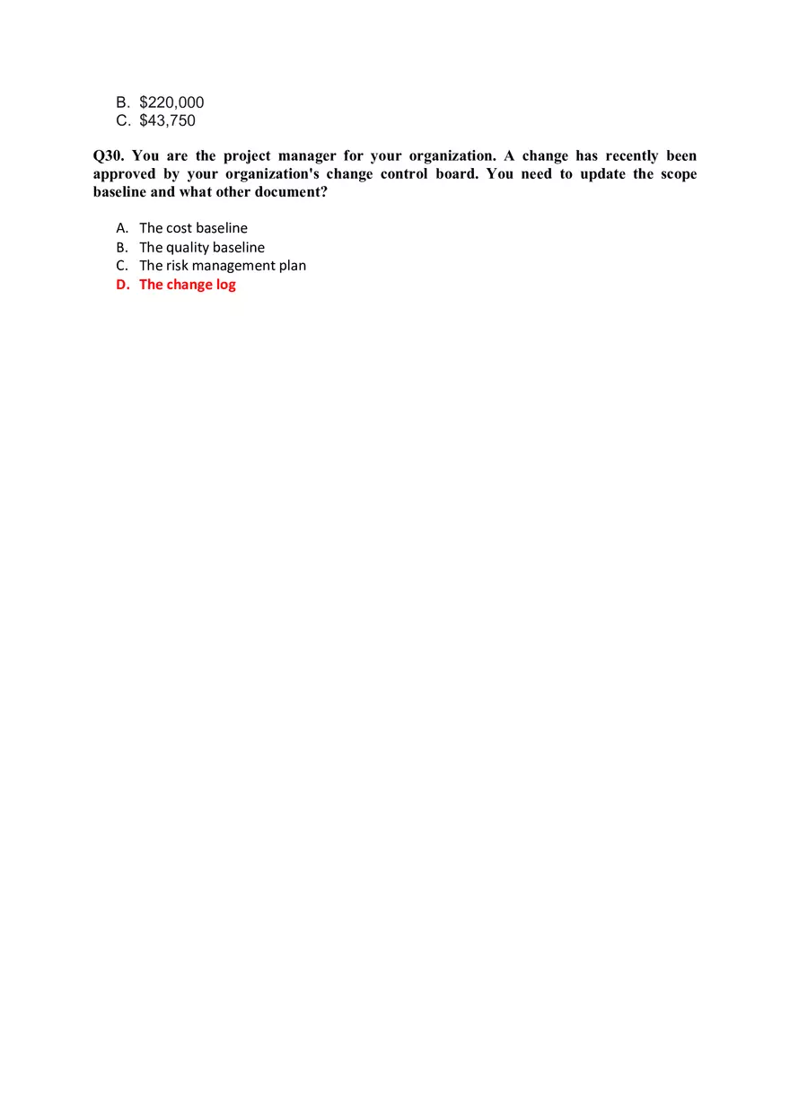 Chapter 4 Project Integration Management Multiple Сhoice Questions - Page 7