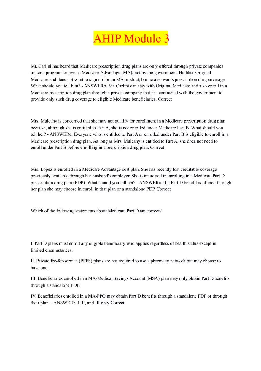 AHIP Module 3 - Page 1