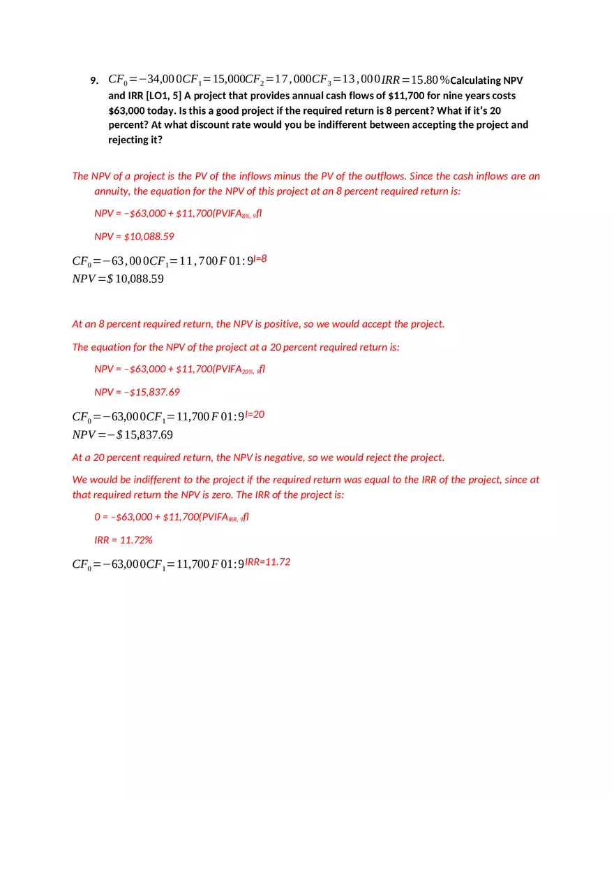 Finance Chapter 9 Solutions - Page 11