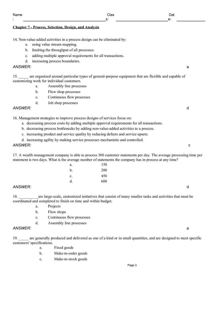 Chapter 7 - Process, Selection, Design, and Analysis - Page 3