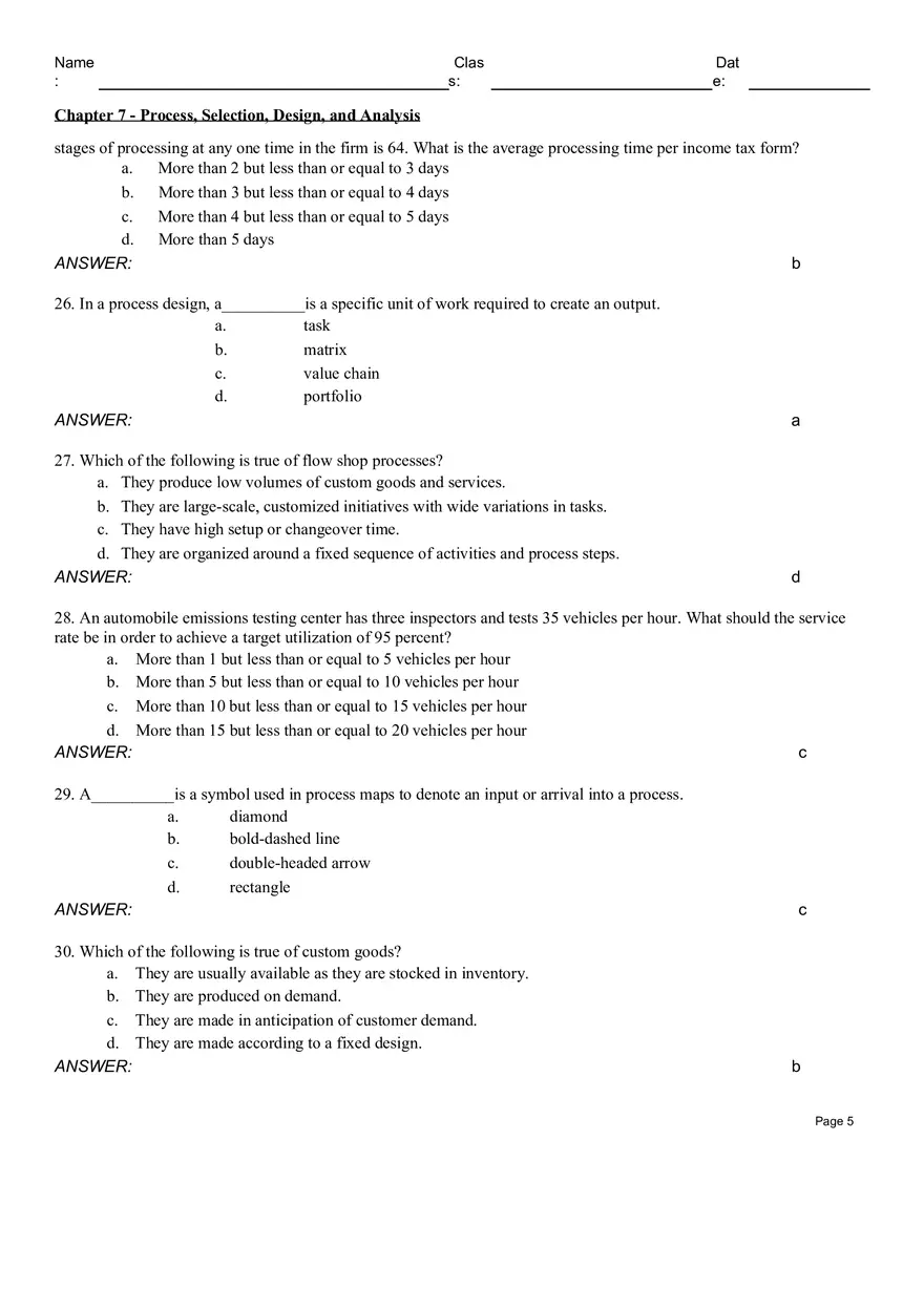 Chapter 7 - Process, Selection, Design, and Analysis - Page 5