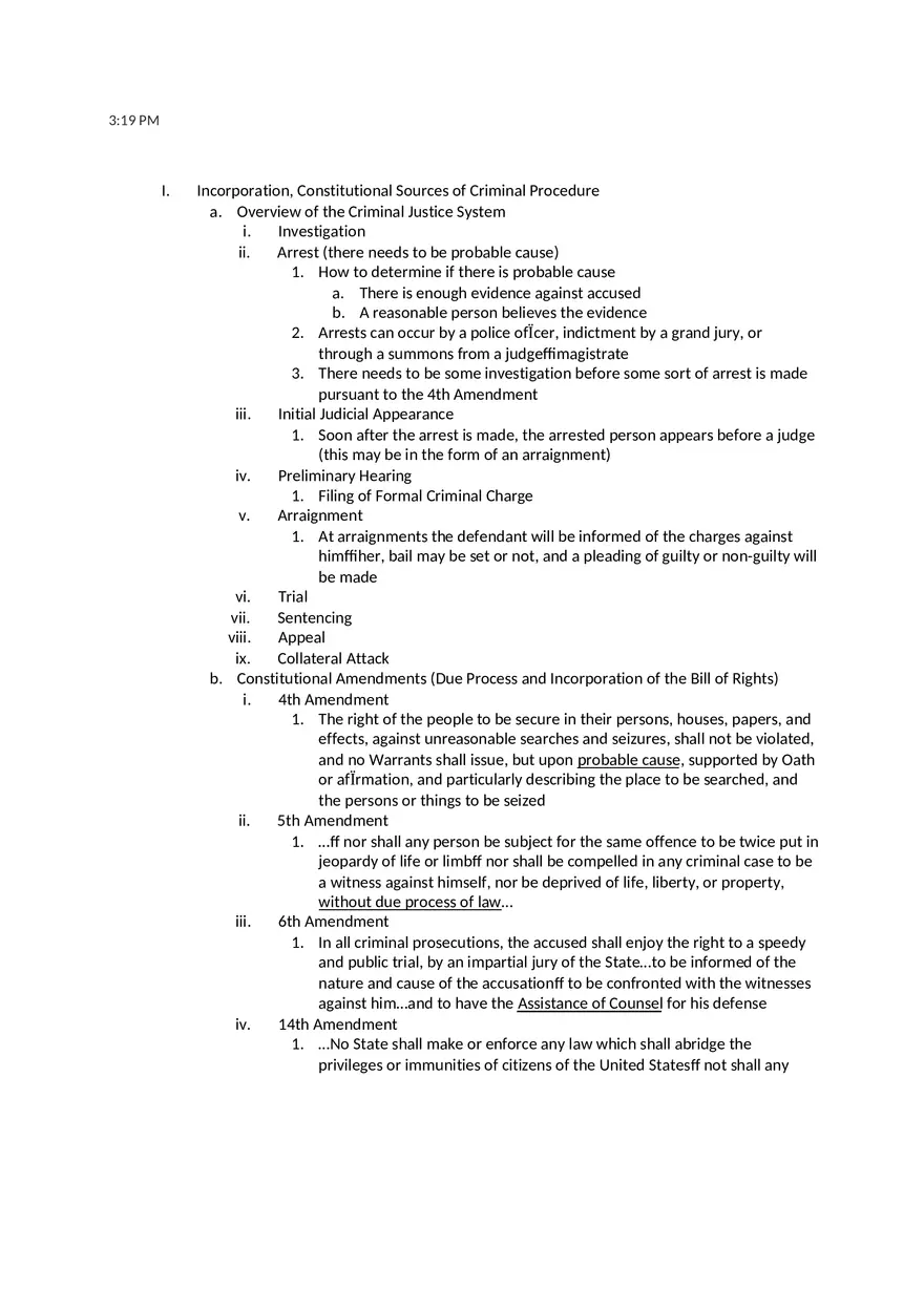 Incorporation, Constitutional Sources of Criminal Procedure - Page 1