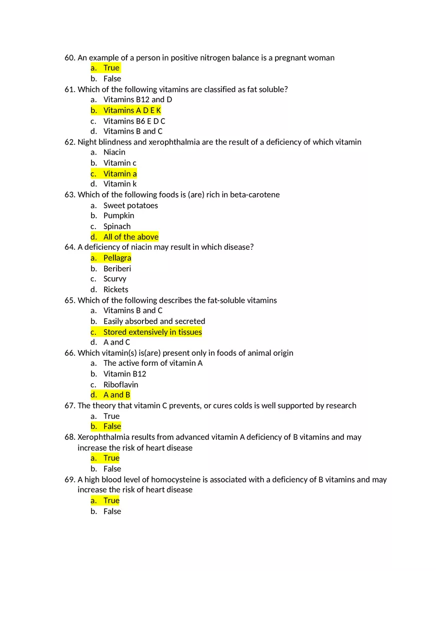 Nutrition Final Exam - Page 7