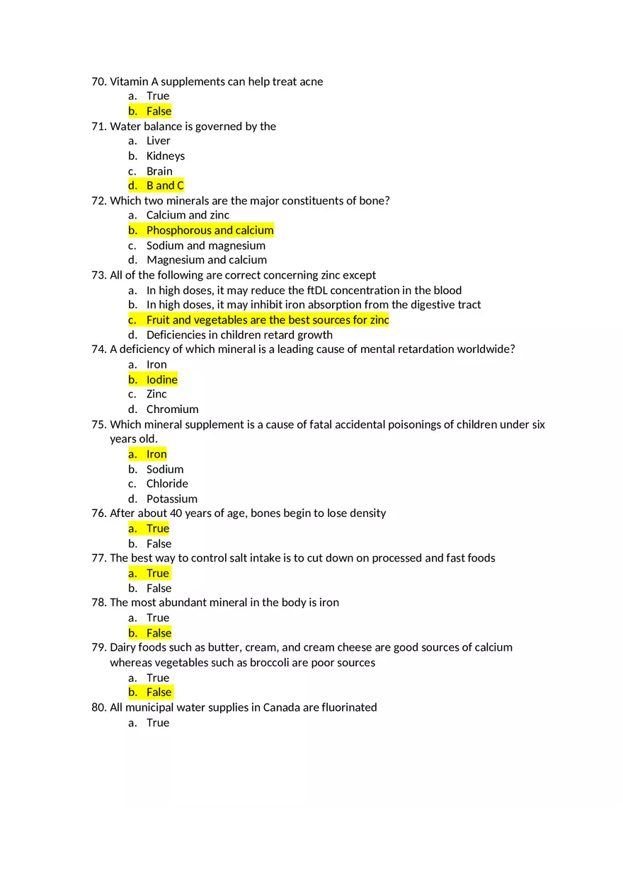 Nutrition Final Exam - Page 8