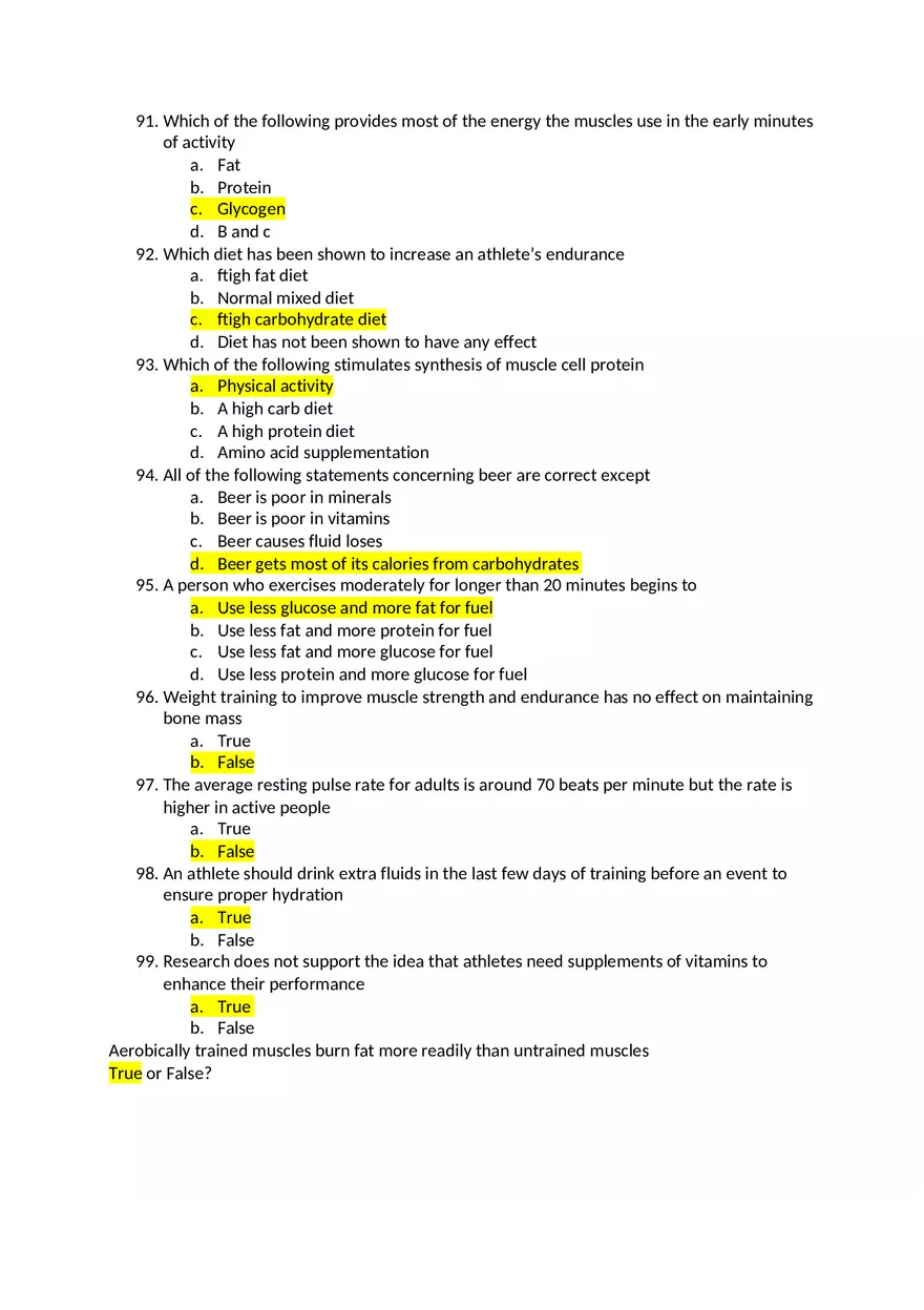 Nutrition Final Exam - Page 10