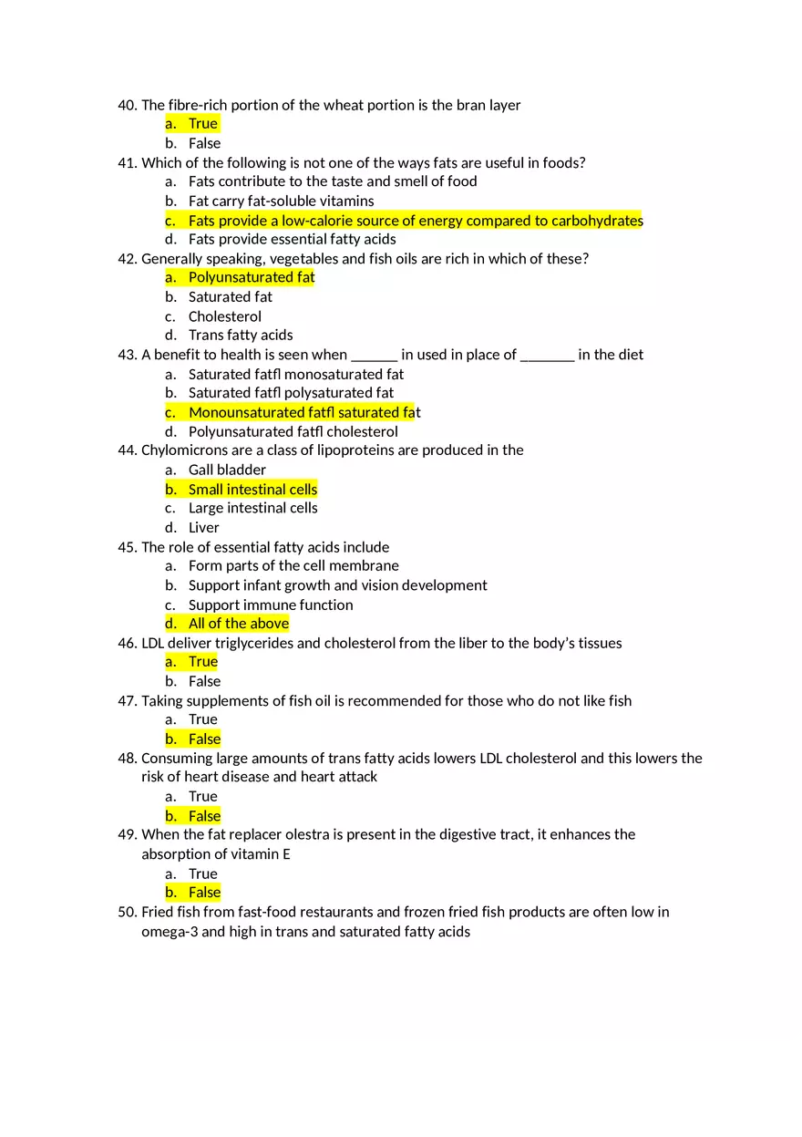 Nutrition Final Exam - Page 5