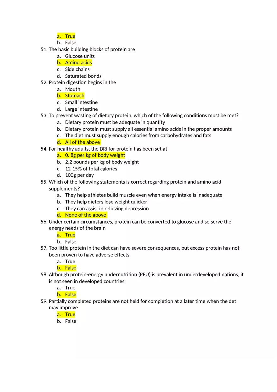 Nutrition Final Exam - Page 6