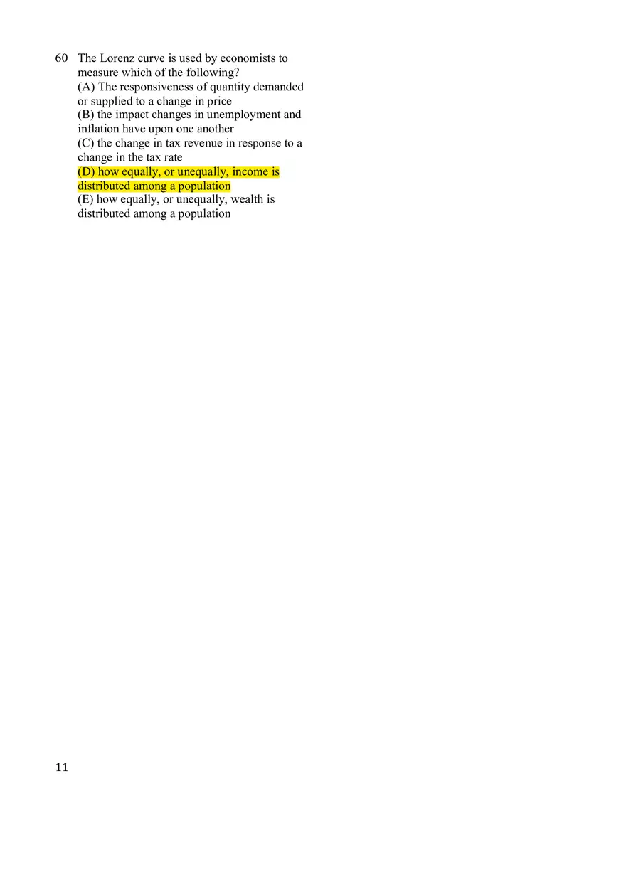 Microeconomics Practice Exam #2 - Page 3