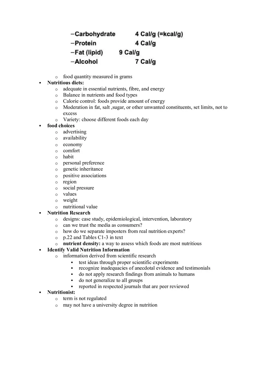 Human Nutrition Chapter 1 - Page 2