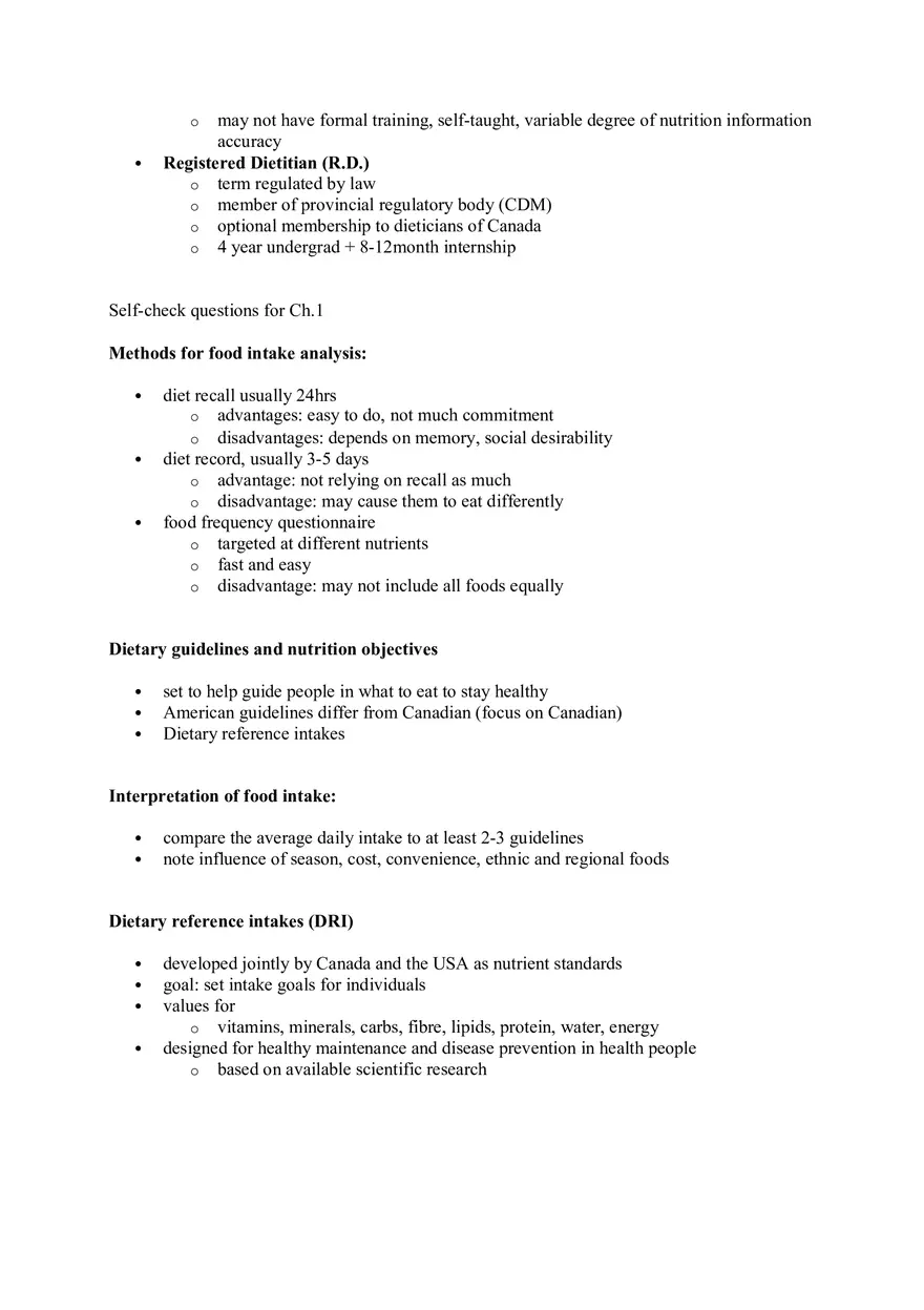 Human Nutrition Chapter 1 - Page 3
