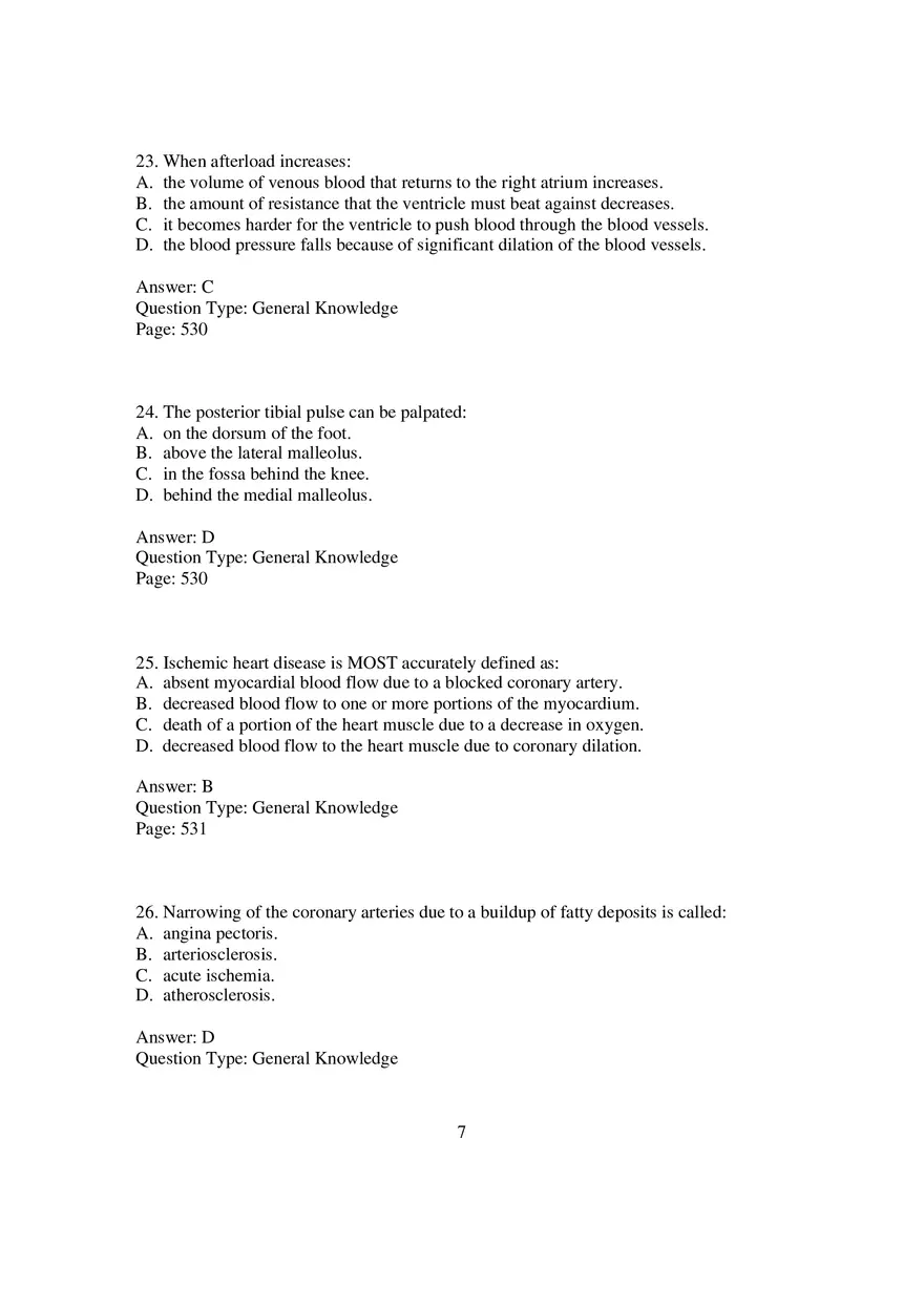 Cardio Chapter 14 Multiple Choice 1 - Page 7