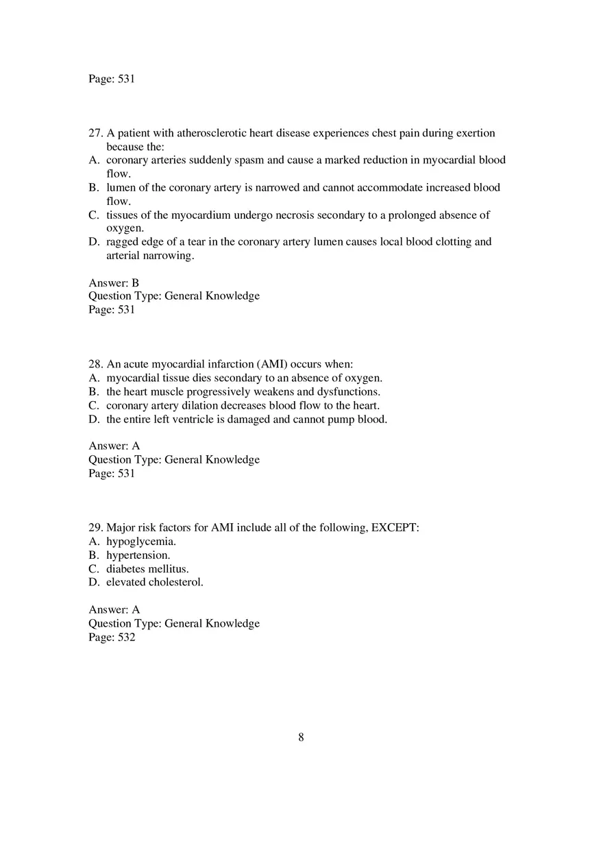 Cardio Chapter 14 Multiple Choice 1 - Page 8