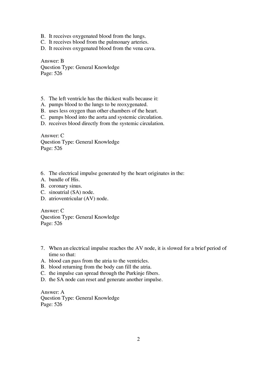 Cardio Chapter 14 Multiple Choice 1 - Page 2