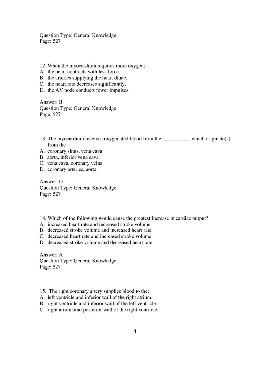 Cardio Chapter 14 Multiple Choice 1 - Page 4