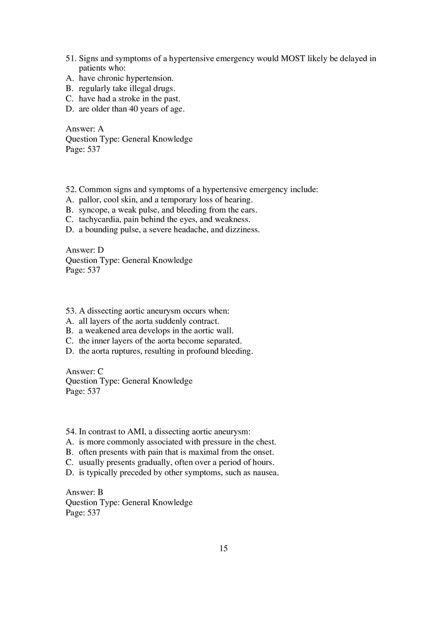 Cardio Chapter 14 Multiple Choice 2 - Page 7