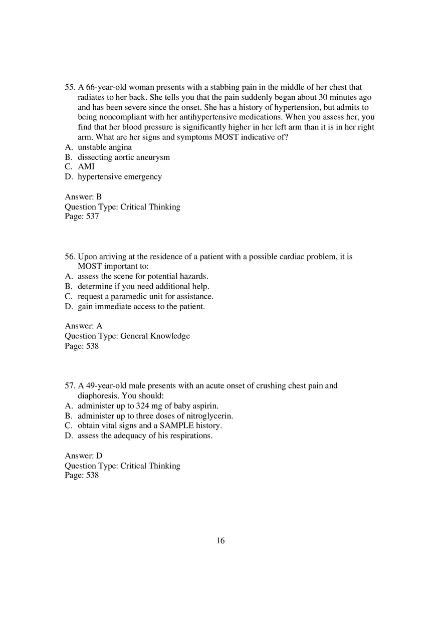 Cardio Chapter 14 Multiple Choice 2 - Page 8
