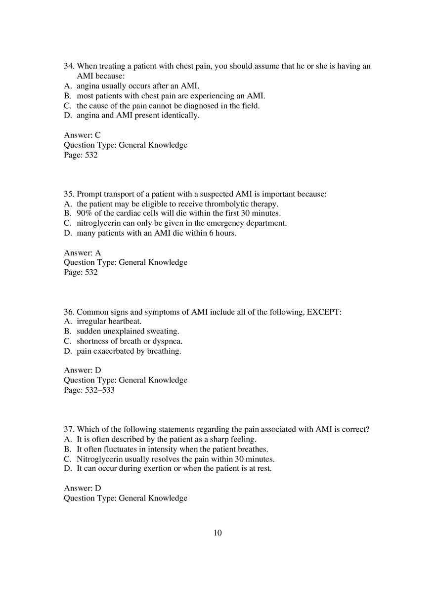 Cardio Chapter 14 Multiple Choice 2 - Page 2