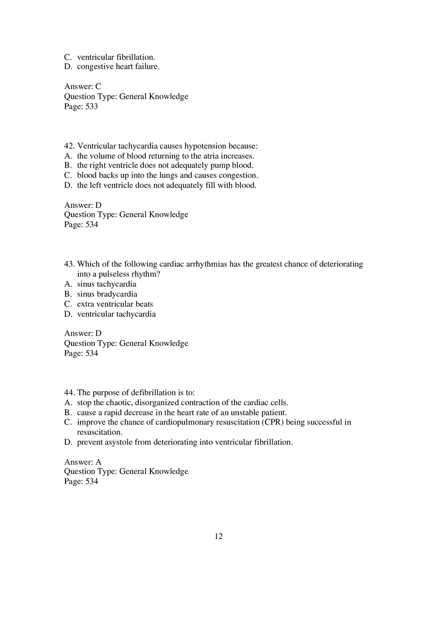 Cardio Chapter 14 Multiple Choice 2 - Page 4