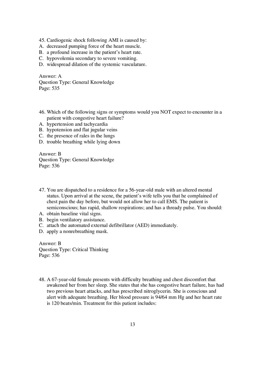 Cardio Chapter 14 Multiple Choice 2 - Page 5