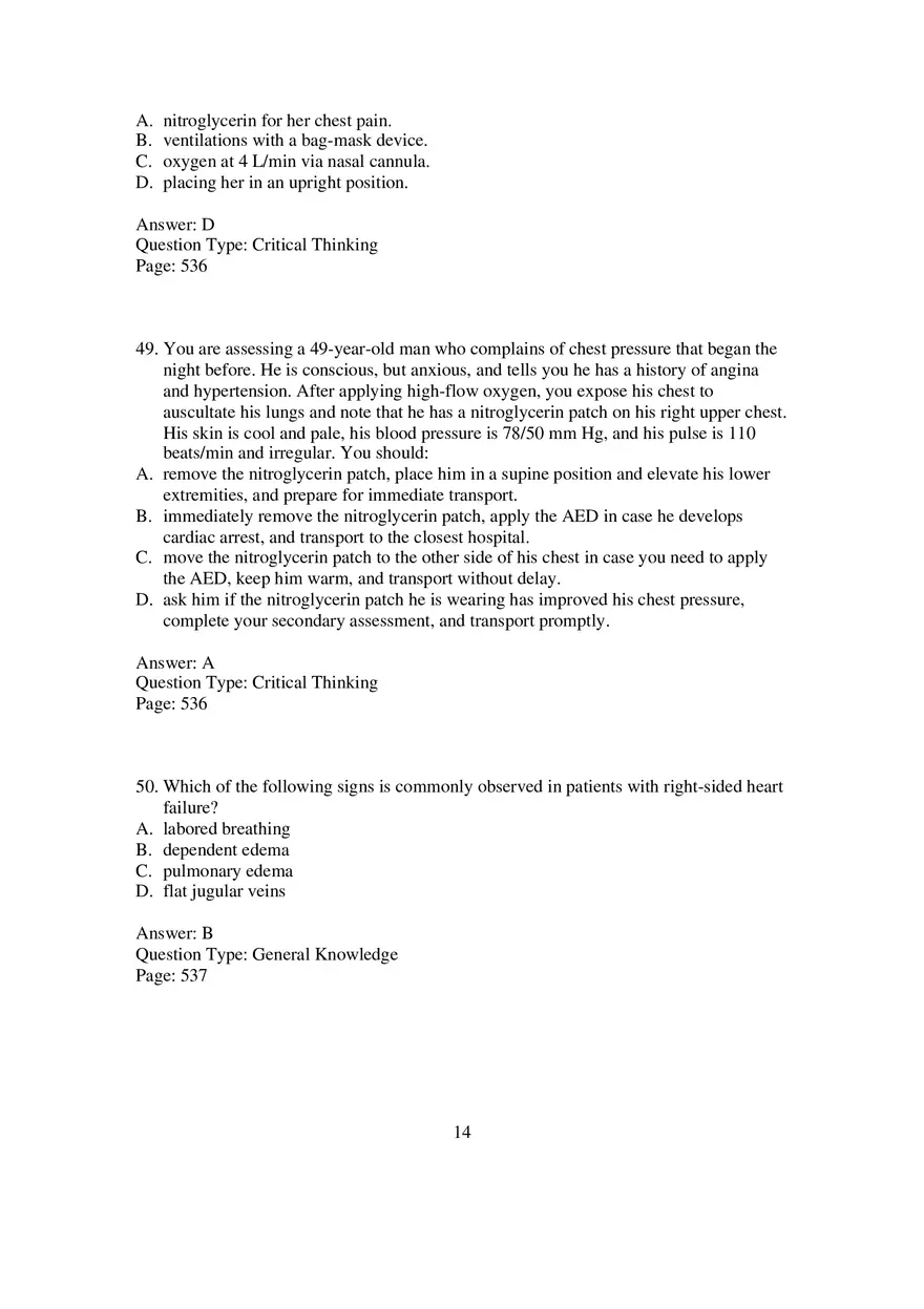 Cardio Chapter 14 Multiple Choice 2 - Page 6