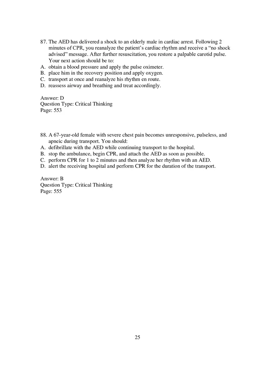 Cardio Chapter 14 Multiple Choice 3 - Page 9