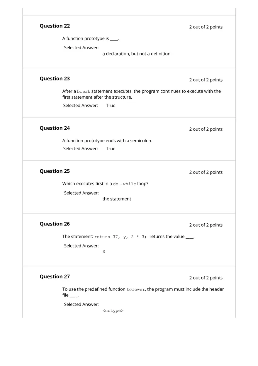 Programming Fundamentals Test 3 - Page 7