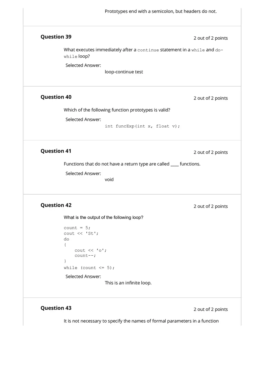 Programming Fundamentals Test 3 - Page 10