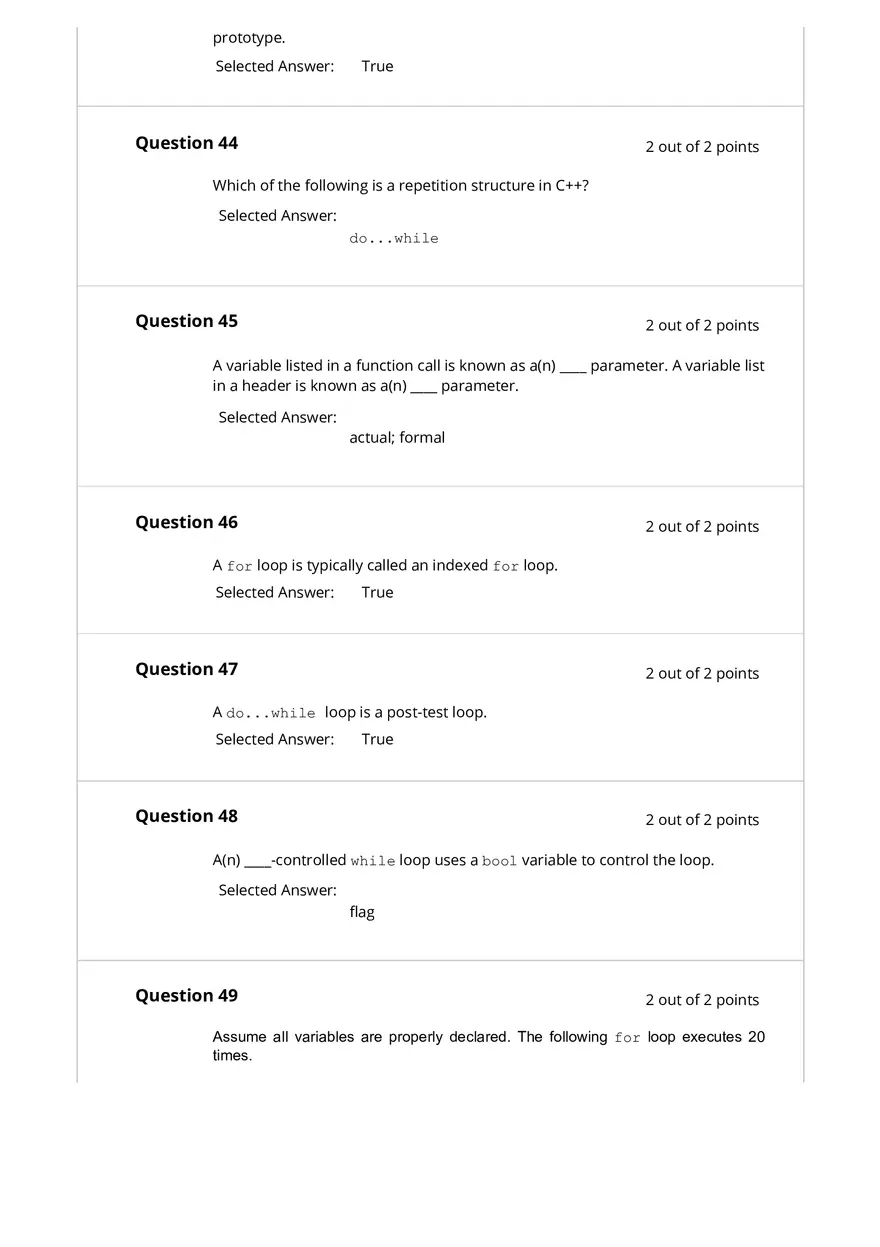 Programming Fundamentals Test 3 - Page 11