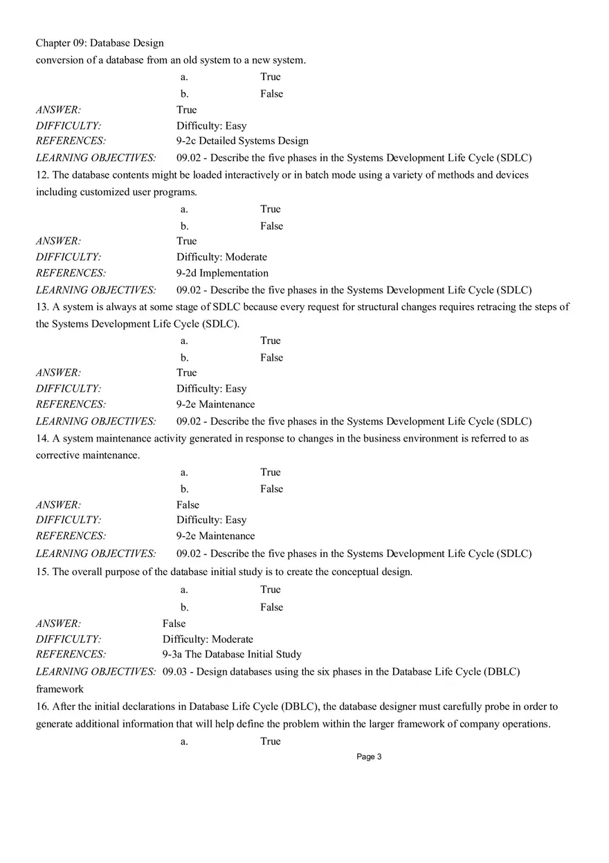 Chapter 09 Database Design True False - Page 3