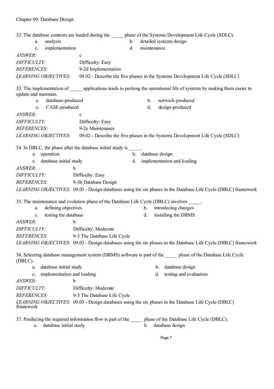 Chapter 09 Database Design Multiple Choice - Page 3