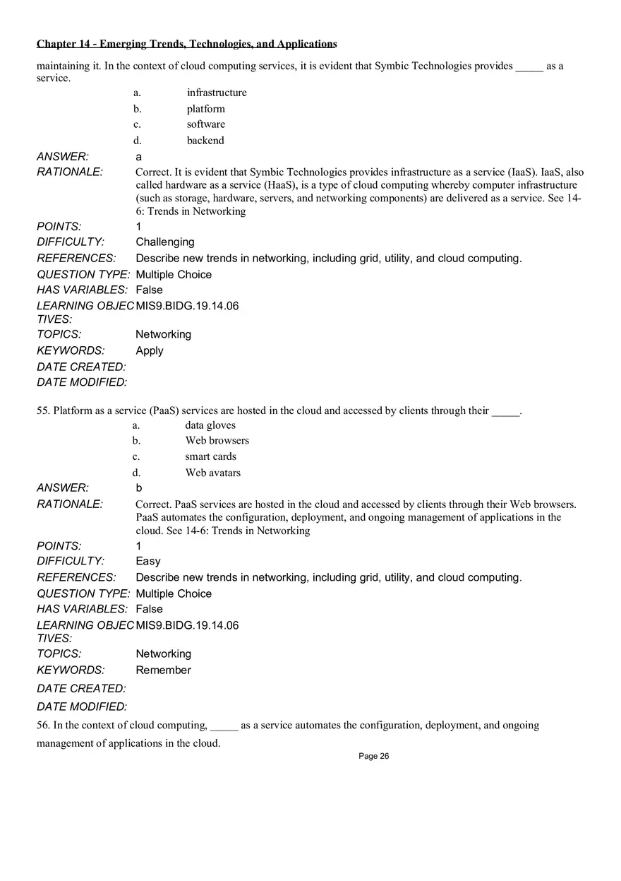 Chapter 14  Emerging Trends, Technologies, and Applications Multiple Choice Part 2 - Page 13