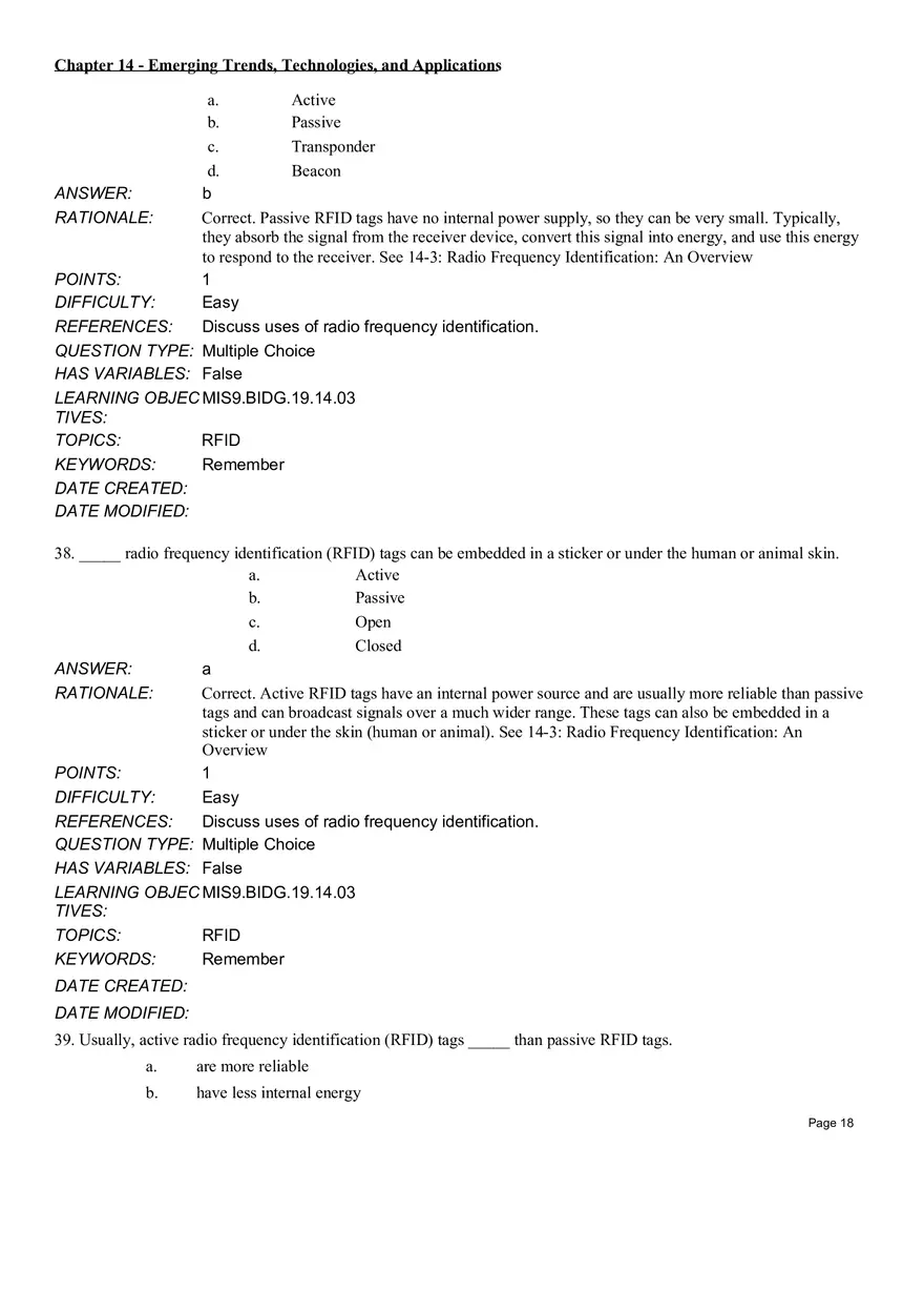 Chapter 14  Emerging Trends, Technologies, and Applications Multiple Choice Part 2 - Page 2