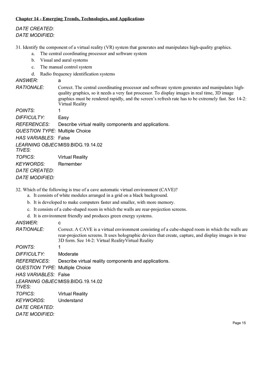 Chapter 14  Emerging Trends, Technologies, and Applications Multiple Choice Part 1 - Page 8