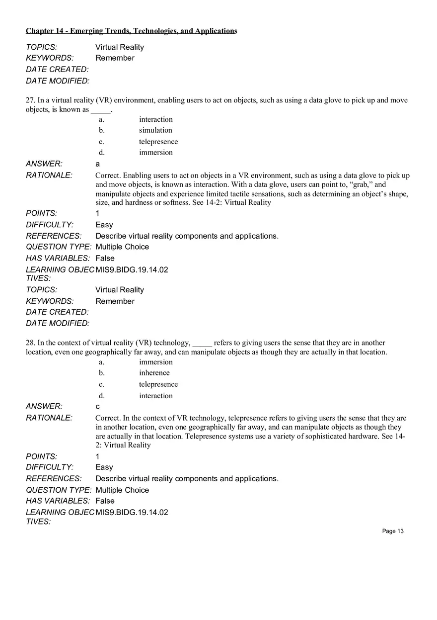 Chapter 14  Emerging Trends, Technologies, and Applications Multiple Choice Part 1 - Page 6