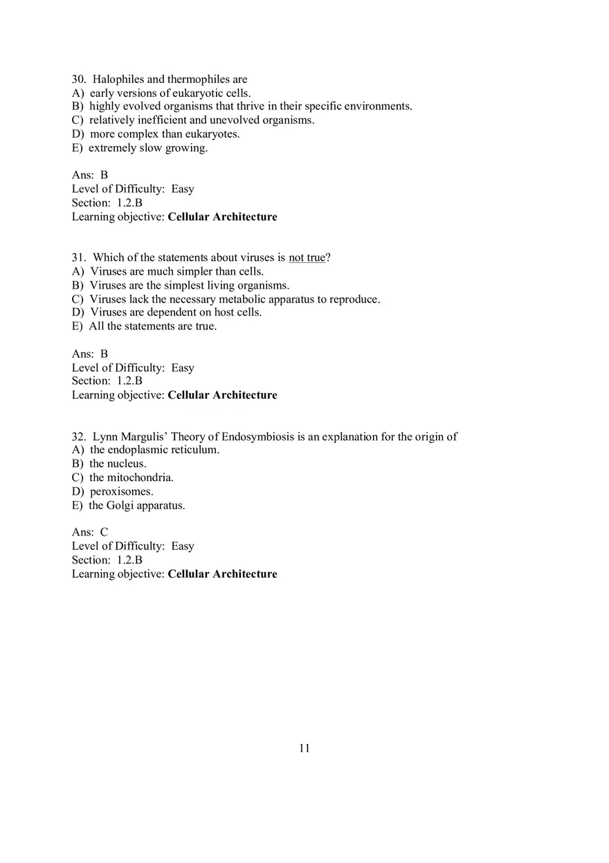 Chapter 1 Introduction to the Chemistry of Life  Multiple Choice - Page 15