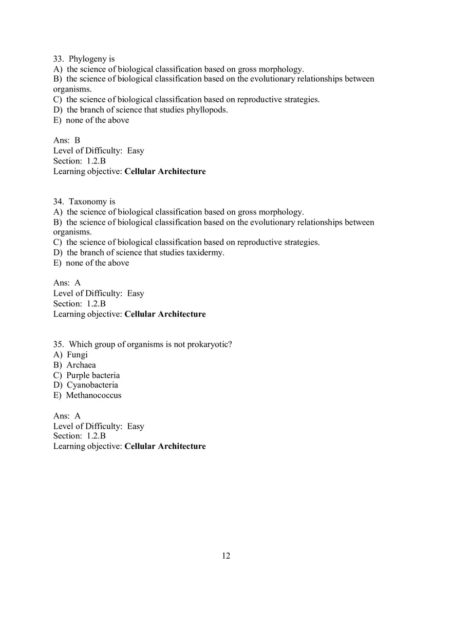 Chapter 1 Introduction to the Chemistry of Life  Multiple Choice - Page 16