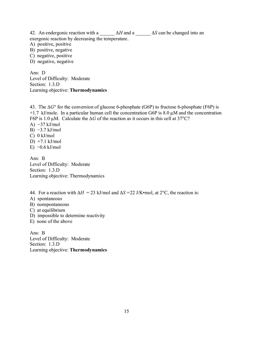Chapter 1 Introduction to the Chemistry of Life  Multiple Choice - Page 5