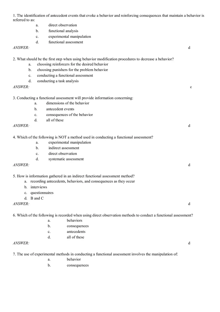 Understanding Problem Behaviors Through Functional Assessment - Page 1