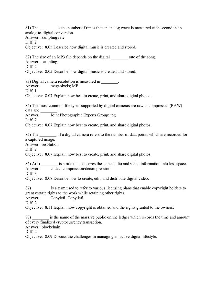 Chapter 8 Managing a Digital Lifestyle Challenges and Ethics Completion - Page 3