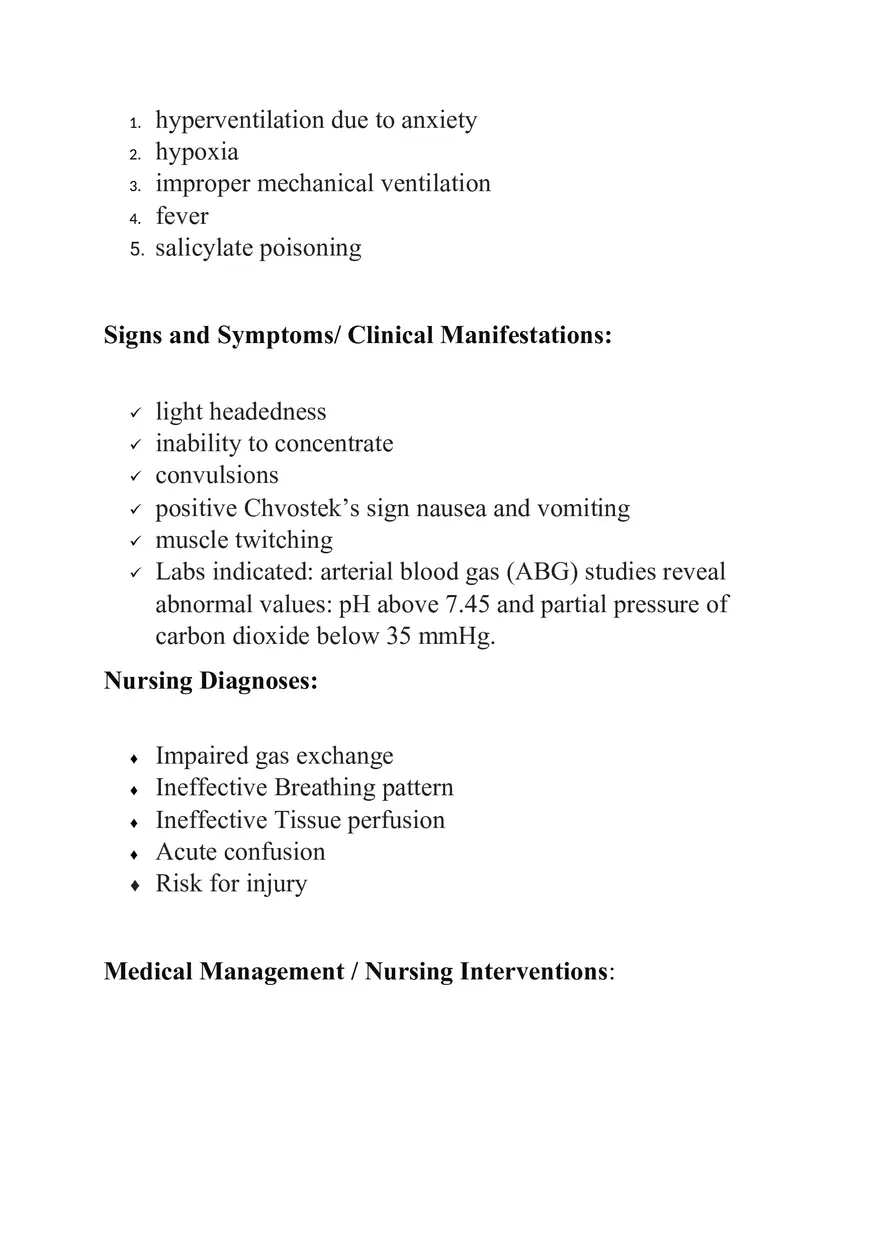 Acid-Base Imbalances Nursing Care Plan & Managemen - Page 2