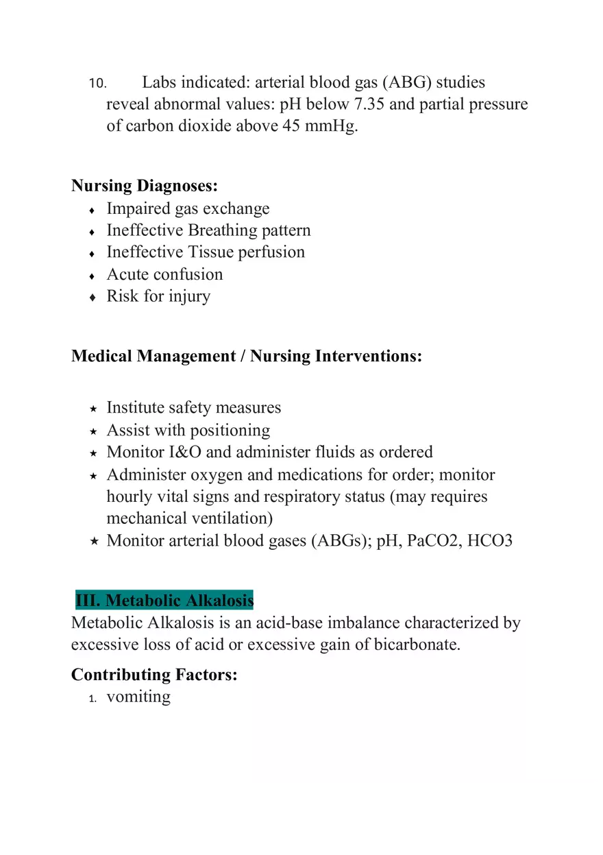 Acid-Base Imbalances Nursing Care Plan & Managemen - Page 4