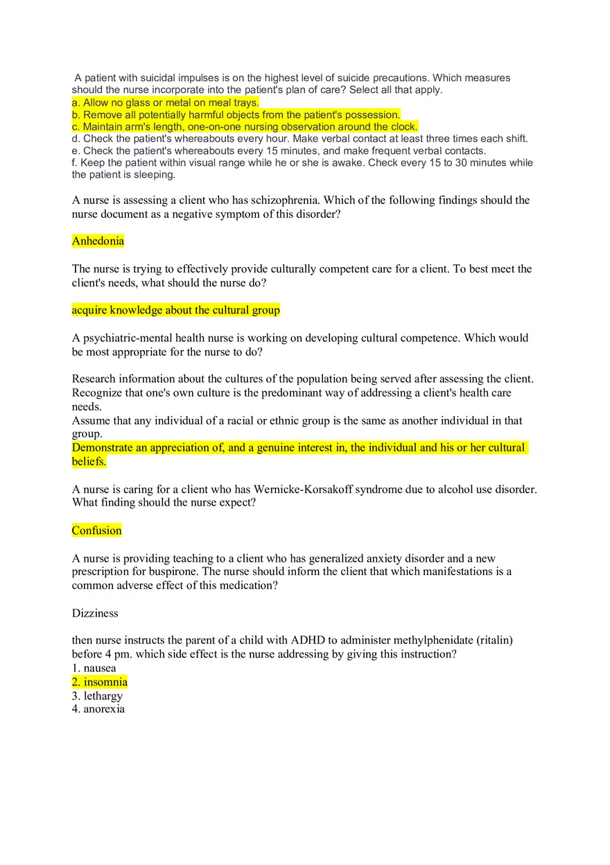 A Nurse is Caring for a Client Who is Experiencing Acute Alcohol with Drawal - Page 4