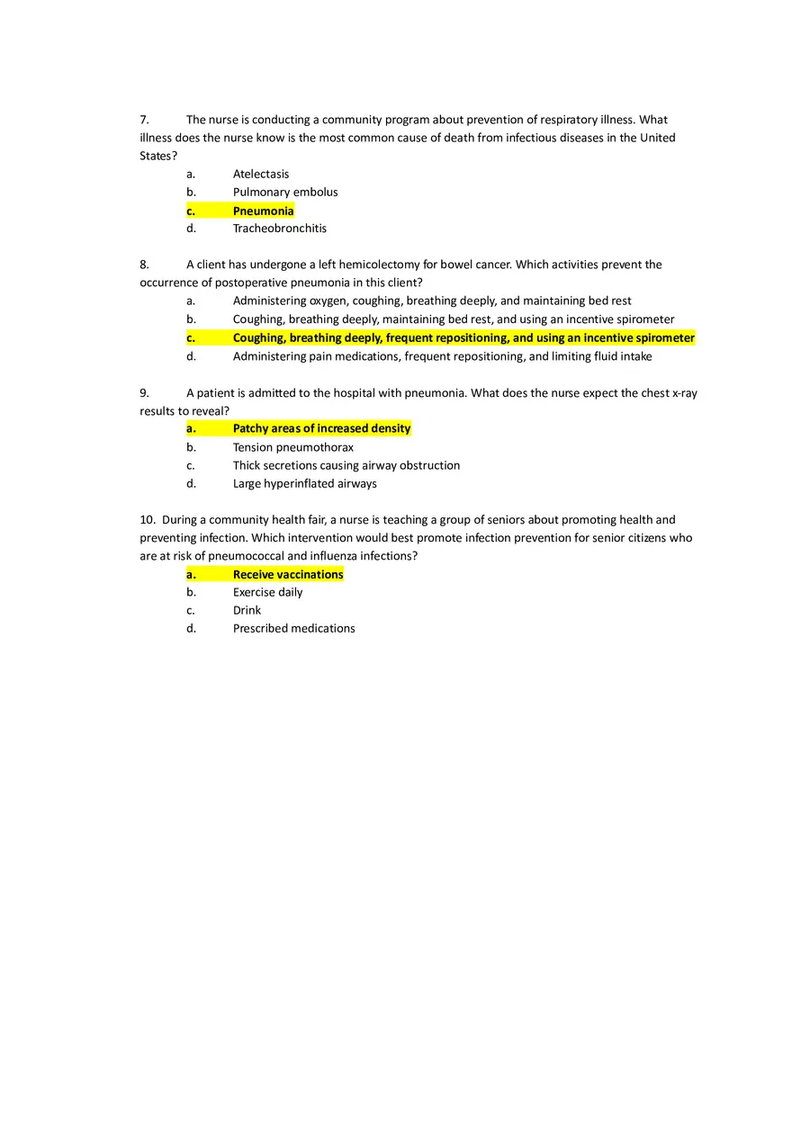 Med Surg Exam Pneumonia - Page 2