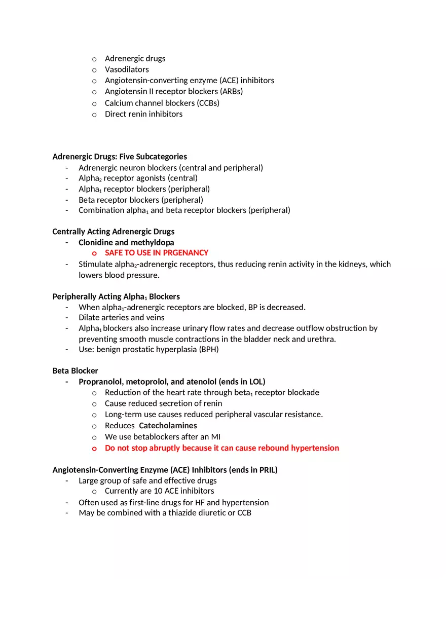Pharmacology Exam 2 - Page 9
