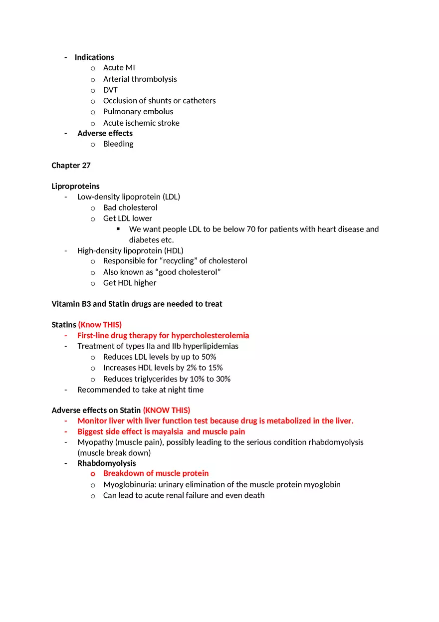 Pharmacology Exam 2 - Page 27