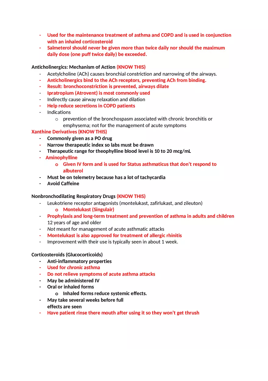 Pharmacology Exam 2 - Page 6