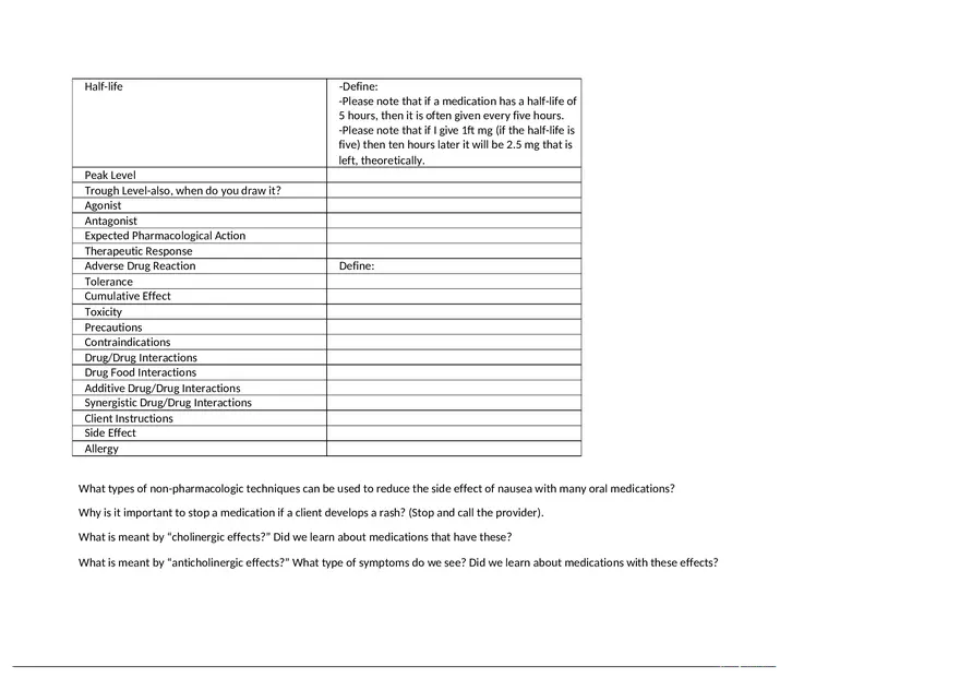 Test #1 Pharmacology - Page 2