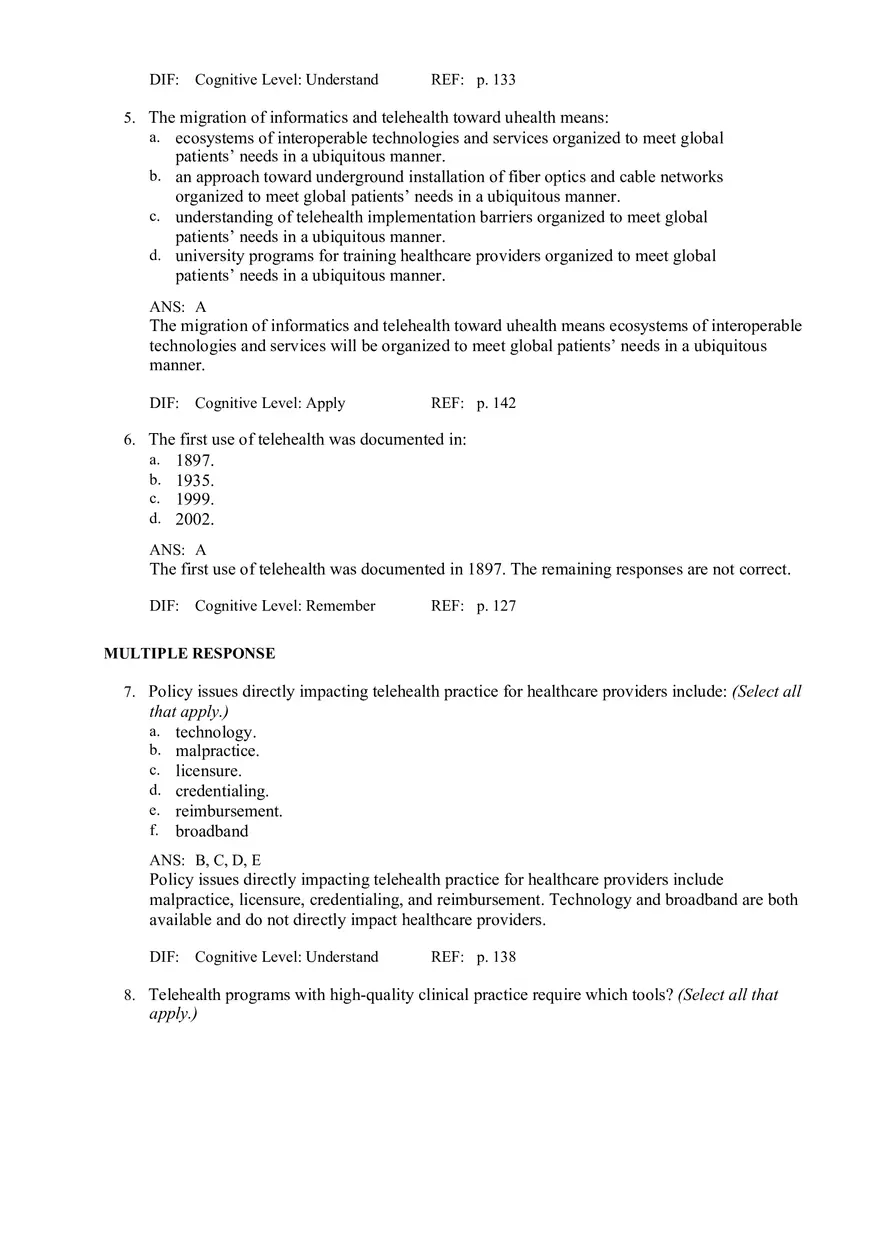 Chapter 8 Telehealth and Applications for Delivering Care at a Distance - Page 2